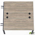 Елемент станції з кронштейнами одинар. SIG-501 (1387х1200х750) Чорний граф/В'яз Ліберті, фото 4