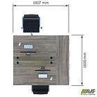 Стіл менеджера на 2 робочих місця. Комплект 21. В'яз Ліберті Димчастий. Чорний графіт, фото 2