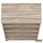 Шафа відкрита SIG-12 (800х420х1600мм) Опора чорний графіт/В'яз Ліберті Димчастий, фото 4