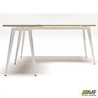 Робоче місце Delta DL-102 (1590х1600х750мм) Блеквуд Ячмінний / Каркас білий, фото 2