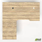 Робоче місце Delta DL-102 (1590х1600х750мм) Блеквуд Ячмінний / Каркас білий, фото 4