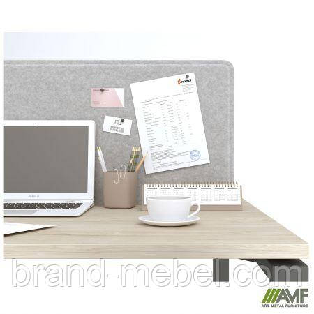 Стіл менеджера на 6 робочих місць. Комплект 13. В'яз Ліберті Димчастий. Чорний графіт, фото 1