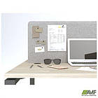 Стіл менеджера на 6 робочих місць. Комплект 13. В'яз Ліберті Димчастий. Чорний графіт, фото 2