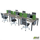 Стіл менеджера на 6 робочих місць. Комплект 13. В'яз Ліберті Димчастий. Чорний графіт, фото 3