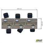 Стіл менеджера на 6 робочих місць. Комплект 13. В'яз Ліберті Димчастий. Чорний графіт, фото 4