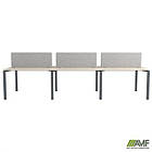 Стіл менеджера на 6 робочих місць. Комплект 13. В'яз Ліберті Димчастий. Чорний графіт, фото 6