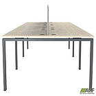 Стіл менеджера на 6 робочих місць. Комплект 13. В'яз Ліберті Димчастий. Чорний графіт, фото 7