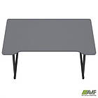 Стіл комп'ютерний Dexter DX1200 (1200х600х750Н) чорний графіт/Сірий Шифер, фото 4