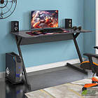 Стіл комп'ютерний Dexter DX1200 (1200х600х750Н) чорний графіт/Сірий Шифер, фото 5