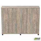 Шафа Locker SIG-606-1 (1850х420х1400мм) Чорний графіт/В'яз Ліберті Димчастий/Білий, фото 2