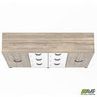 Шафа Locker SIG-606-1 (1850х420х1400мм) Чорний графіт/В'яз Ліберті Димчастий/Білий, фото 3