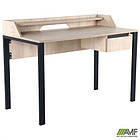 Стіл комп'ютерний Pluto Top SH (1200х600х750) Дуб Ендгрейн/Чорний графiт, фото 5