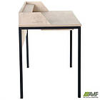 Стіл комп'ютерний Pluto Top SH (1200х600х750) Дуб Ендгрейн/Чорний графiт, фото 7