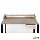 Стіл комп'ютерний Pluto Top SH (1200х600х750) Дуб Ендгрейн/Чорний графiт, фото 10