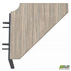 Стіл приставний з кронштейнами SIG-263 (950х950х750мм) Чорний графіт/В'яз Ліберті, фото 4