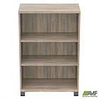 Шафа відкрита SIG-11 (800х420х1200мм) Опора чорний графіт/В'яз Ліберті Димчастий, фото 2