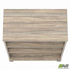 Шафа відкрита SIG-11 (800х420х1200мм) Опора чорний графіт/В'яз Ліберті Димчастий, фото 4