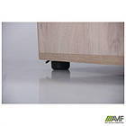 Стіл комп'ютерний Pluto ST L (1380х600х750) Дуб Ендгрейн/Чорний графiт, фото 2