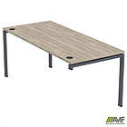 Стіл керівника SIG-221R (1800х800х750мм) Чорний графіт/В'яз Ліберті, фото 2