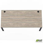 Стіл керівника SIG-221L (1800х800х750мм) Чорний графіт/В'яз Ліберті Димчастий, фото 3