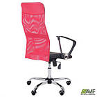 Крісло Ultra Хром сидіння А-1/спинка Сітка червона, вставка Скаден чорний, фото 9