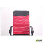 Крісло Ultra Хром сидіння А-1/спинка Сітка червона, вставка Скаден чорний, фото 10