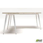 Робоче місце + USB Delta DL-102 (1590х1600х750мм) Блеквуд Ячмінний / Каркас білий, фото 2