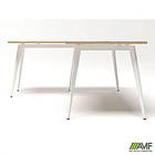 Робоче місце + USB Delta DL-102 (1590х1600х750мм) Блеквуд Ячмінний / Каркас білий, фото 3