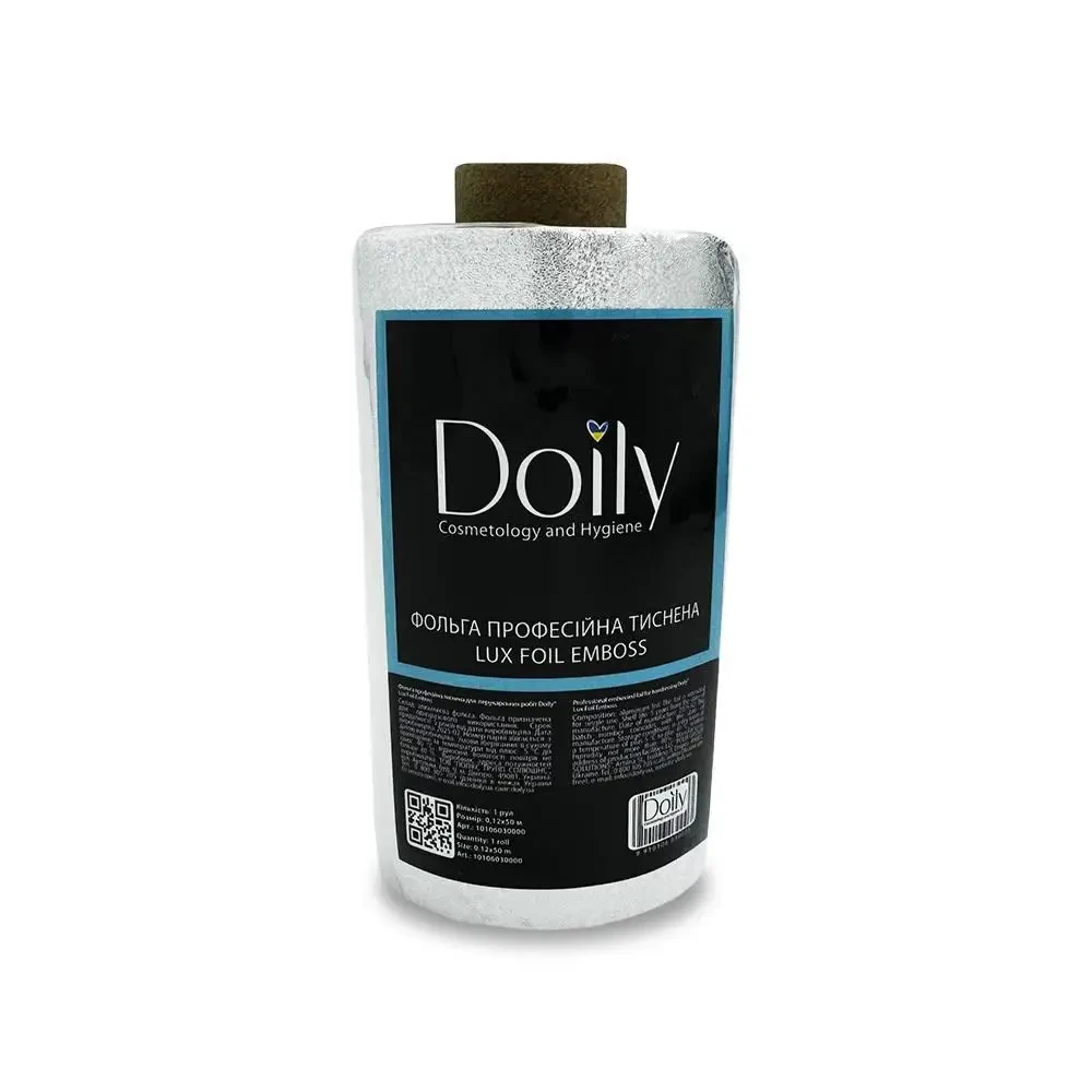 Фольга з тисненням для перукарських робіт в рулоні Doily Lux Foil Emboss 0,12 × 50 м, фото 1