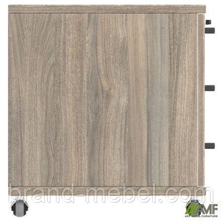 Тумба мобільна SIG-401-1 (1200х600х630мм) Ручки Чорний/В'яз Ліберті Димчастий, фото 1