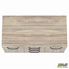 Тумба мобільна SIG-401-1 (1200х600х630мм) Ручки Чорний/В'яз Ліберті Димчастий, фото 3