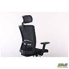 Крісло Uran Black HR сидіння Нест-01 чорна/спинка Сітка SL-00 чорна, фото 2