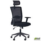 Крісло Uran Black HR сидіння Нест-01 чорна/спинка Сітка SL-00 чорна, фото 5