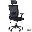 Крісло Uran Black HR сидіння Нест-01 чорна/спинка Сітка SL-00 чорна, фото 6