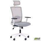 Крісло Uran White HR сидіння Нест-19 св.сіра/спинка Сітка SL-01 св.сіра, фото 5