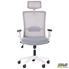 Крісло Uran White HR сидіння Нест-19 св.сіра/спинка Сітка SL-01 св.сіра, фото 7