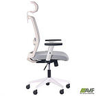 Крісло Uran White HR сидіння Нест-19 св.сіра/спинка Сітка SL-01 св.сіра, фото 8