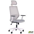 Крісло Lead White HR сидіння Нест-19 св.сіра/спинка Сітка SL-01 св.сіра, фото 5