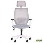 Крісло Lead White HR сидіння Нест-19 св.сіра/спинка Сітка SL-01 св.сіра, фото 7