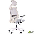 Крісло Lead White HR сидіння Нест-19 св.сіра/спинка Сітка SL-01 св.сіра, фото 9