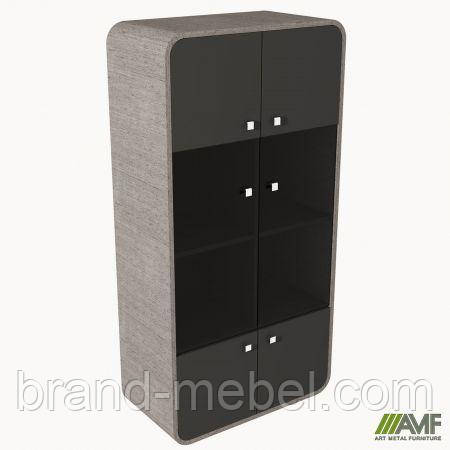 Шафа скло AT-606 (820х420х1640) Венге сірий/графіт/чорний графіт, фото 1