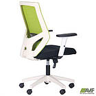 Крісло Lead White сидіння Нест-01 чорна/спинка Сітка SL-06 салатова, фото 9