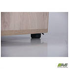 Стіл комп'ютерний Pluto ST R (1380х600х750) Дуб Ендгрейн/Чорний графiт, фото 2