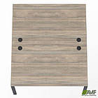 Робоча станція SIG-161 (1387х1600х750) Чорний граф/В'яз Ліберті, фото 4