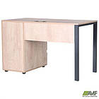 Стіл комп'ютерний Pluto ST R (1200х600х750) Дуб Ендгрейн/Чорний графiт, фото 8