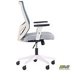 Крісло Lead White сидіння Нест-19 св.сіра/спинка Сітка SL-18 аквамарін, фото 8