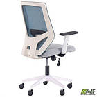 Крісло Lead White сидіння Нест-19 св.сіра/спинка Сітка SL-18 аквамарін, фото 9