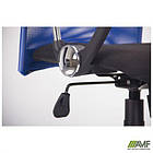 Крісло Ultra сидіння А-1/спинка Сітка синя, вставка Скаден чорний, фото 2