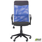 Крісло Ultra сидіння А-1/спинка Сітка синя, вставка Скаден чорний, фото 7