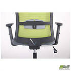 Крісло Uran Black сидіння Нест-08 сіра/спинка Сітка SL-06 салатова, фото 2